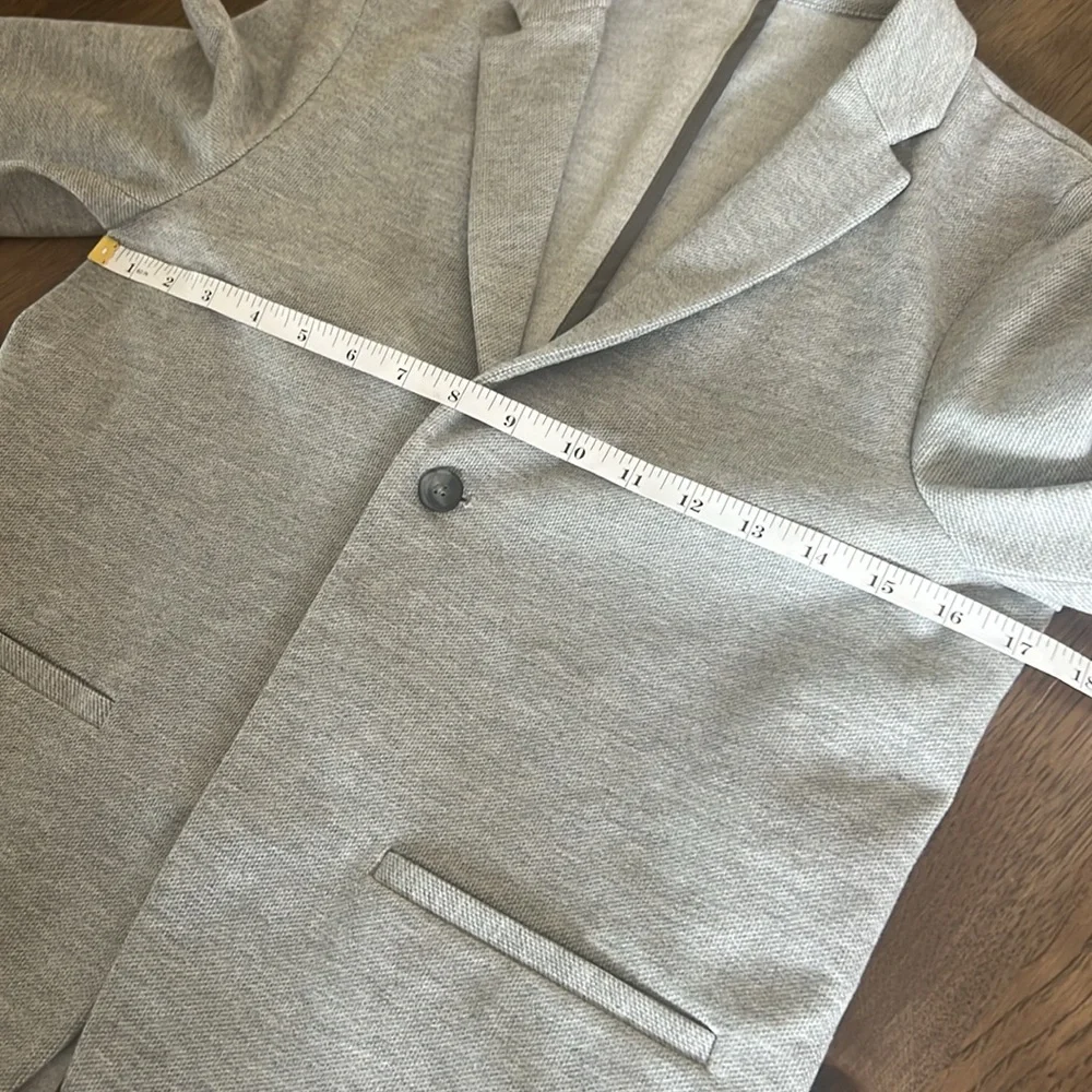 Zara Women's Heather Grey 1 Button Blazer 13-14